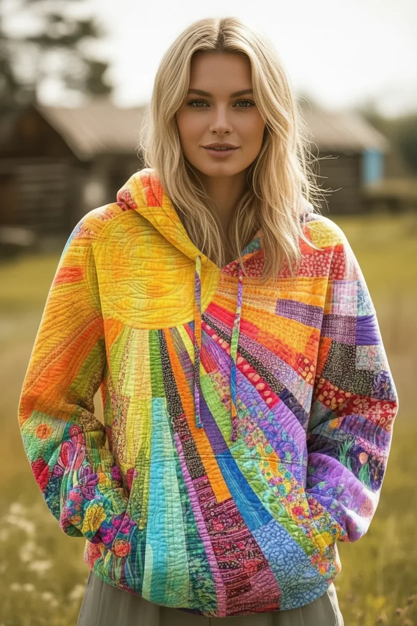 Jessanova - Extraweicher Patchwork-Hoodie