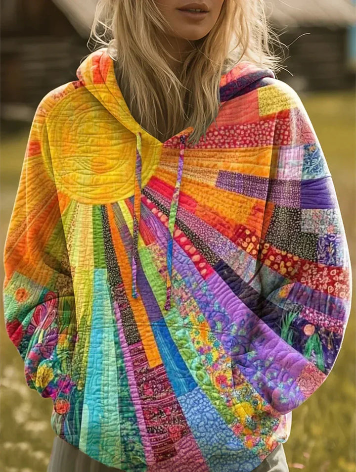 Jessanova - Extraweicher Patchwork-Hoodie