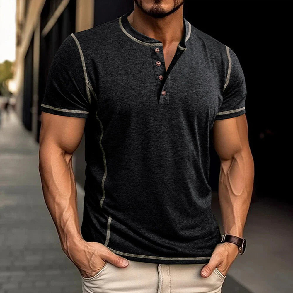Bardwell - Weiches Henley-T-Shirt