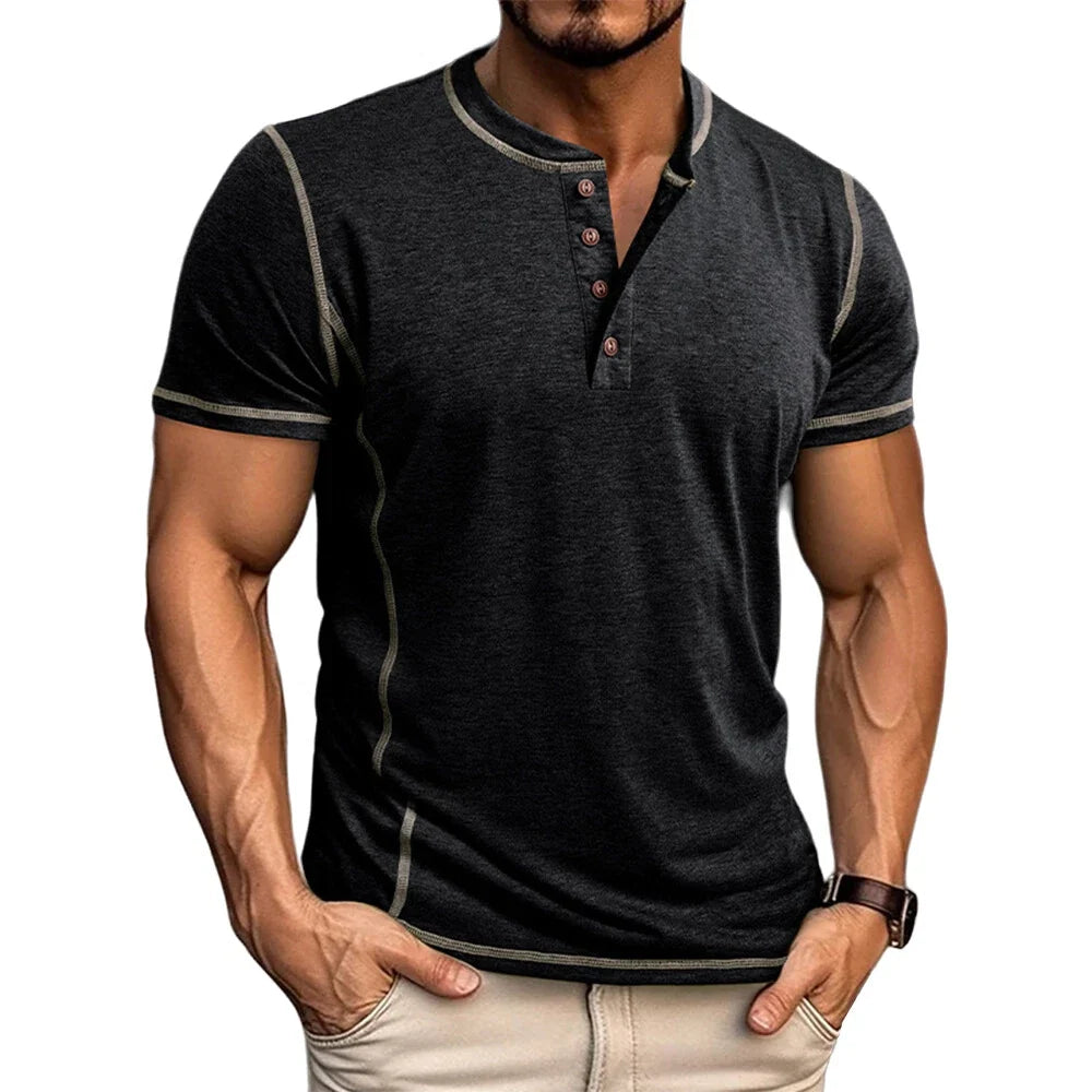 Bardwell - Weiches Henley-T-Shirt