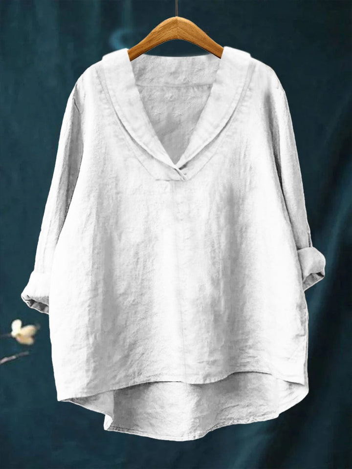 Bellissea - Elegante drapierte Bluse mit V-Ausschnitt
