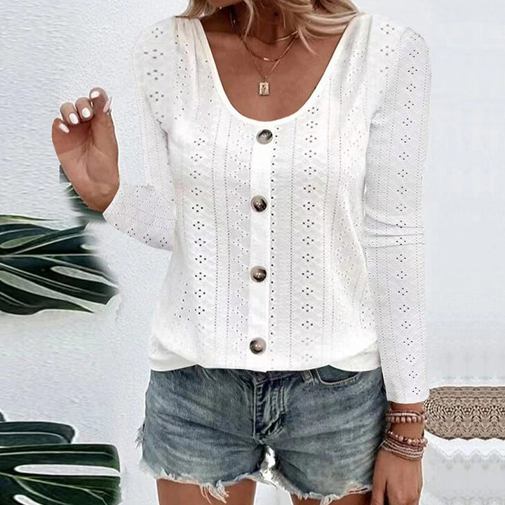 Aelwen - Bluse mit Rundhalsausschnitt und Soft-Touch-Qualität
