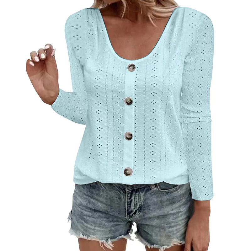 Aelwen - Bluse mit Rundhalsausschnitt und Soft-Touch-Qualität
