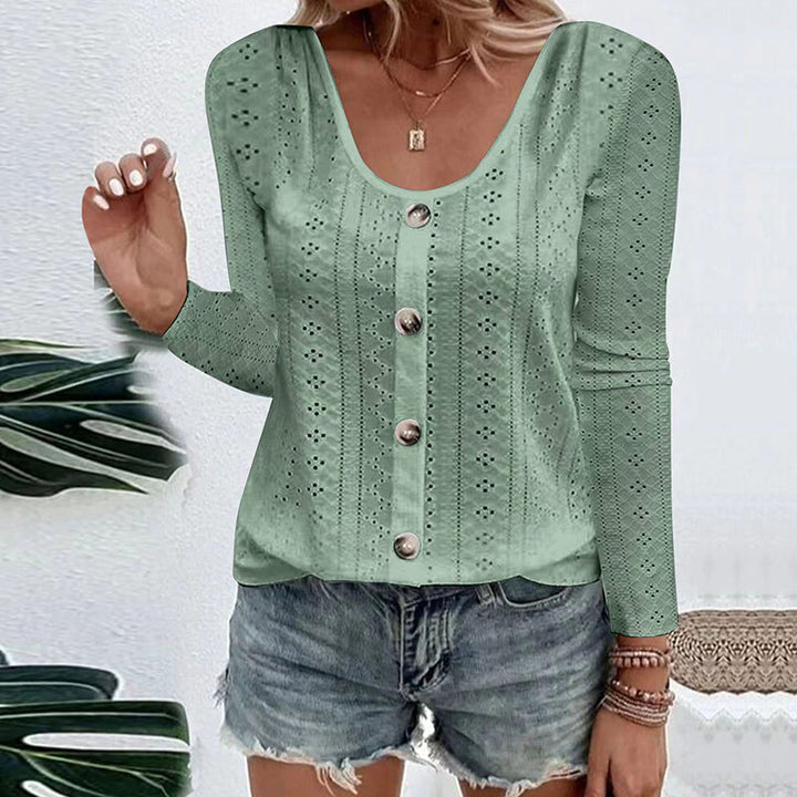 Aelwen - Bluse mit Rundhalsausschnitt und Soft-Touch-Qualität
