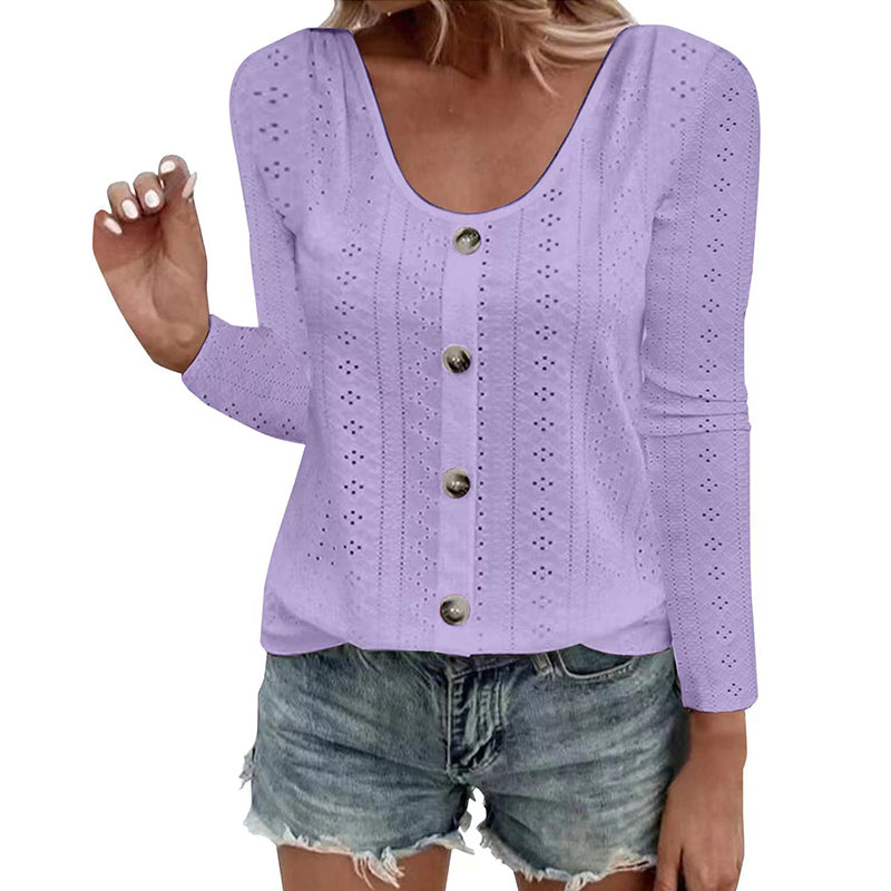 Aelwen - Bluse mit Rundhalsausschnitt und Soft-Touch-Qualität