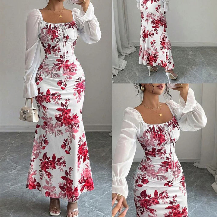 Noevalle - Weiches florales Meerjungfrau-Kleid