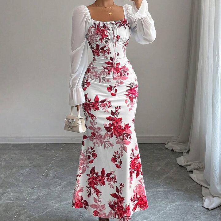 Noevalle - Weiches florales Meerjungfrau-Kleid