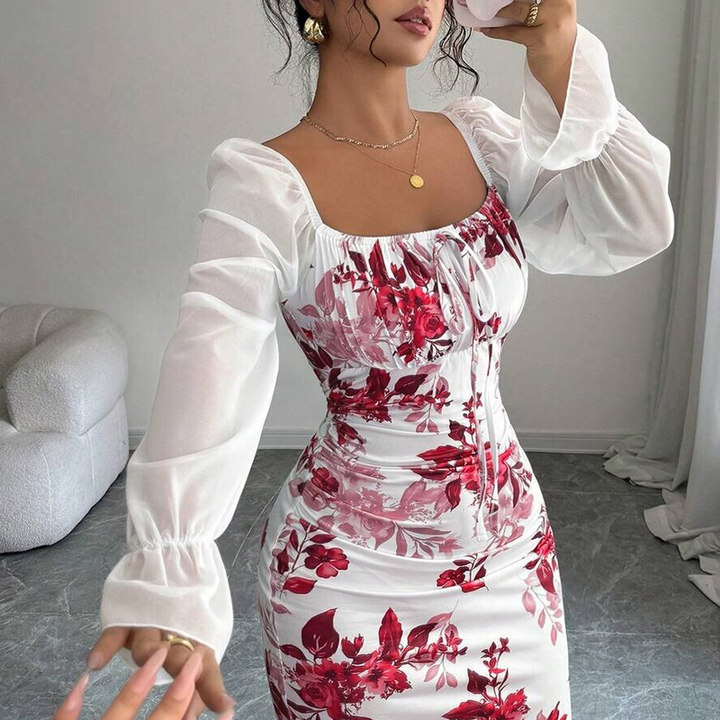 Noevalle - Weiches florales Meerjungfrau-Kleid