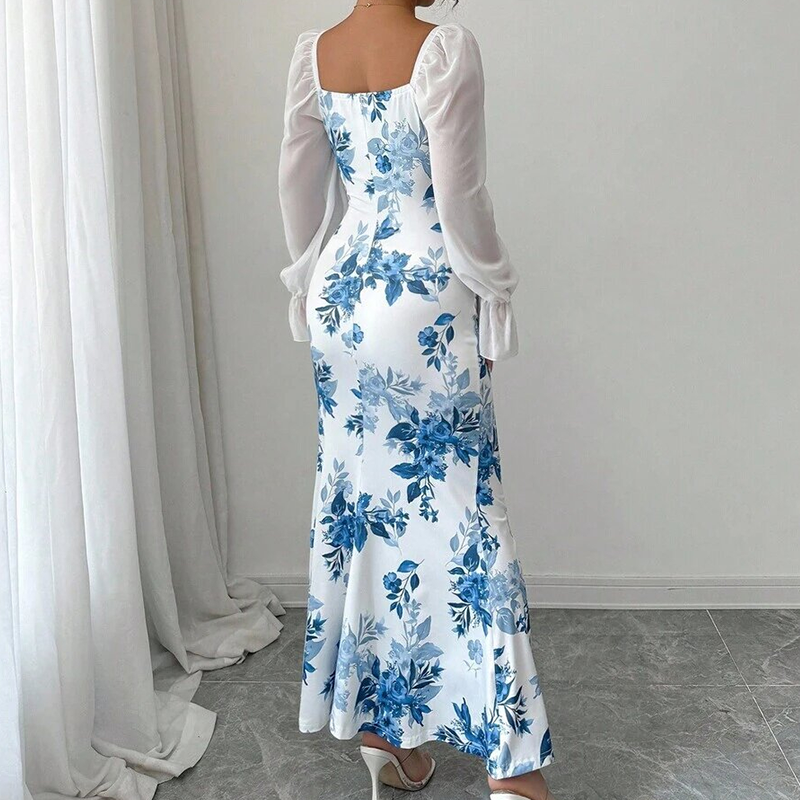 Noevalle - Weiches florales Meerjungfrau-Kleid