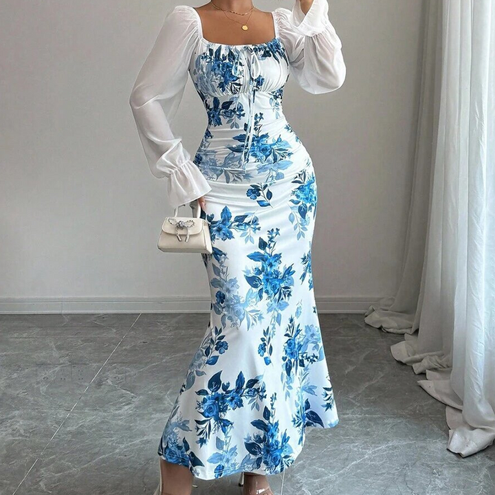 Noevalle - Weiches florales Meerjungfrau-Kleid