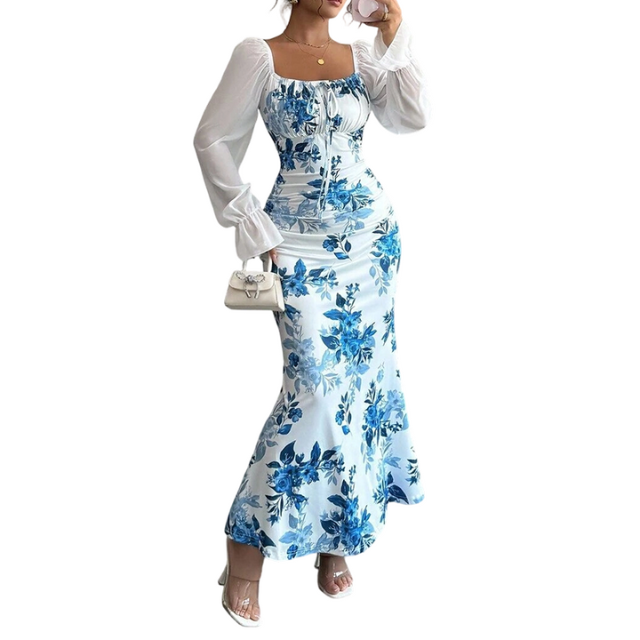 Noevalle - Weiches florales Meerjungfrau-Kleid