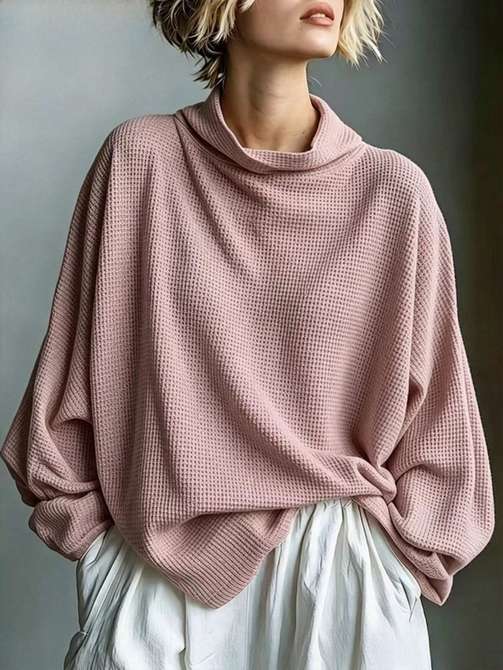 Aella - Strukturiertes Oversize-Stehkragen-Top