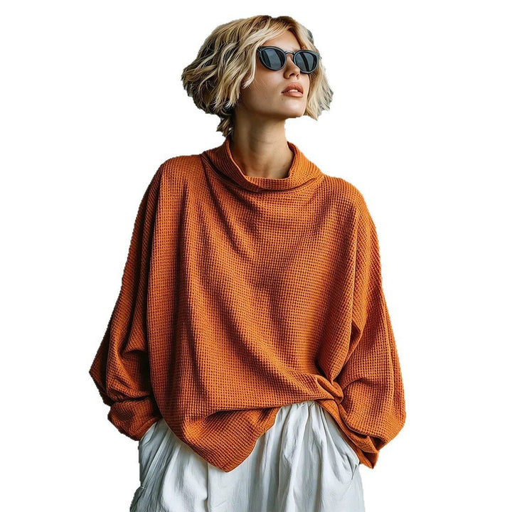 Aella - Strukturiertes Oversize-Stehkragen-Top