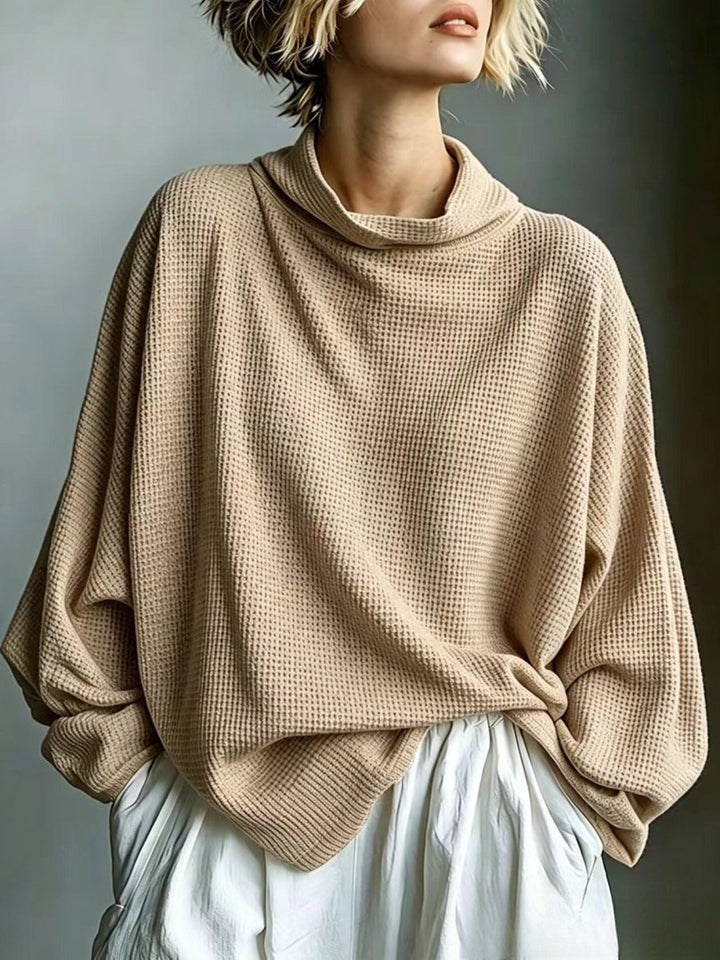Aella - Strukturiertes Oversize-Stehkragen-Top