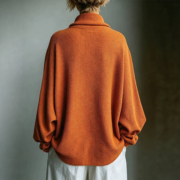 Aella - Strukturiertes Oversize-Stehkragen-Top