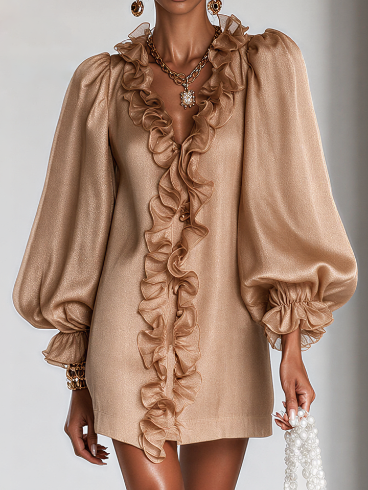 Amarina - glänzendes Minikleid