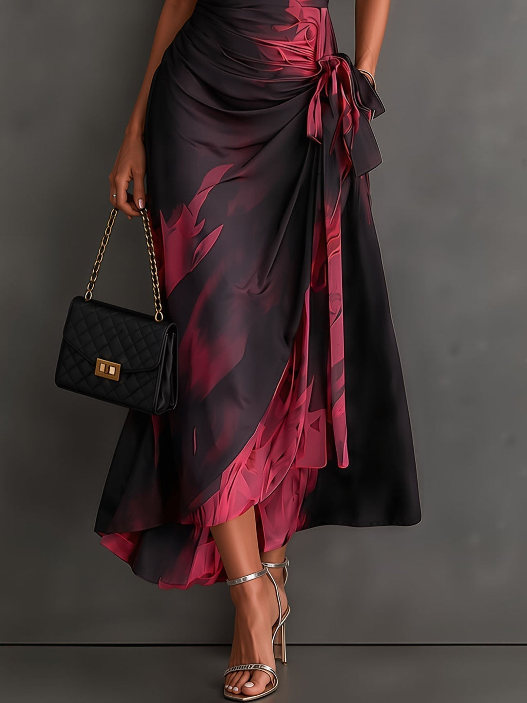 Kaia - Weiches Wickel-Hemdblusenkleid